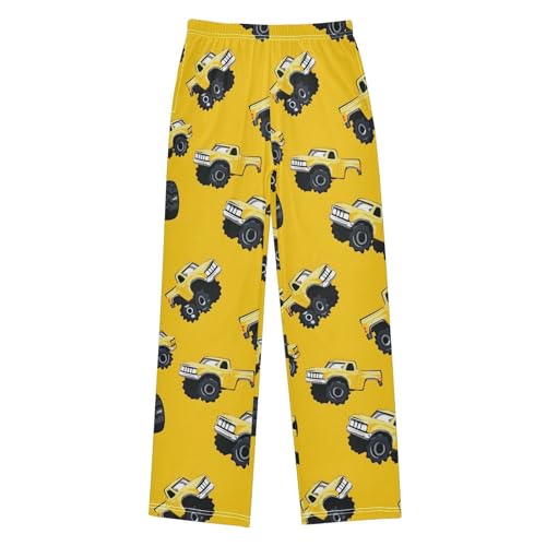Pajama Pants Monster Truck Cartoon Pattern Long Sleep Pants Lounge Bottoms