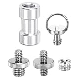 QUARKZMAN Kamera-Schraubenhalter-Set, Doppelschraube, Weibliche Schraube, C-Ring für Kamera, Stativschraubenadapter, Einbeinstativ, Blitzlicht