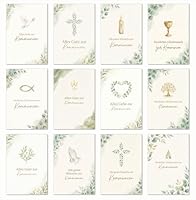 Edition Seidel Set 12 Glückwunschkarten zur Kommunion mit Umschlag. Kommunionskarten Grusskarten Karten Kirche Spruch Sprüche für Kinder Jugendliche (SW026)