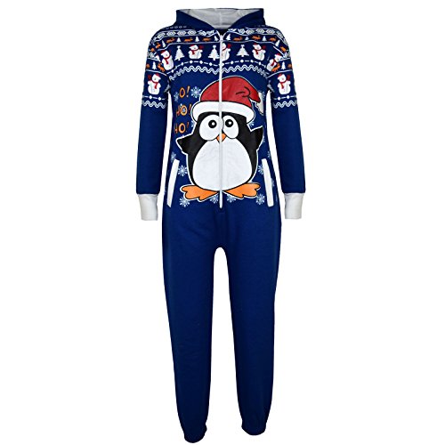 Onesie de Navidad para niños y niñas: mono navideño de Papá Noel de 5 a 13 años