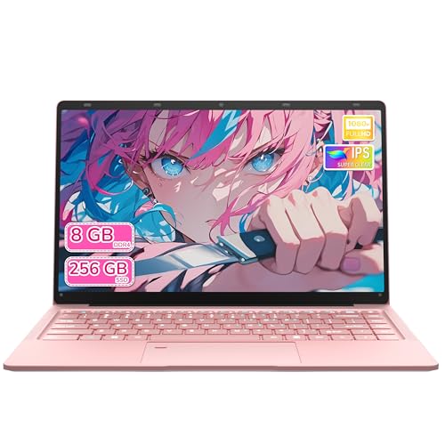 PC Portatile 14 Pollici 8GB DDR4 256GB SSD, Processore Celeron,