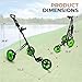 JOVIAL 3-Wheel Golf Push Cart - Steel Frame, Foot Brake, Deluxe Scorecard Holder, Patented Bag Holder, Adjustable Handle, Easy Foldable Design, Provides Ample Room for Your Golf Equipment