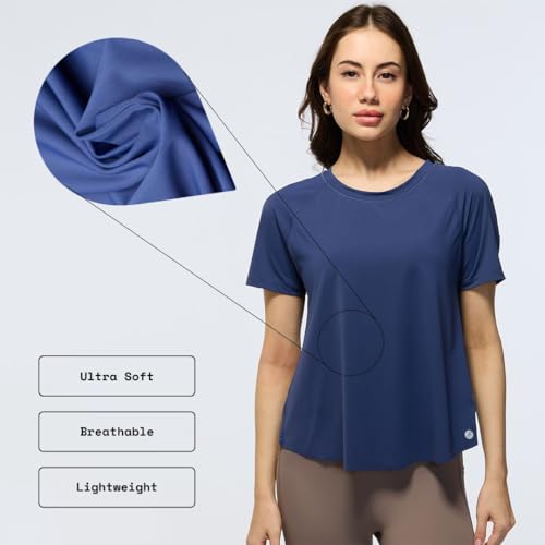 Image of CAVA Overlap Tee for Women | Split Back Mesh Design, Moisture-Wicking, 4-Way Stretch, Anti-Odour, Quick Dry | Activewear T-Shirt