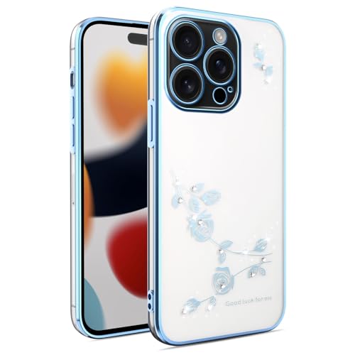 YANJIEER Coque Diamant pour Samsung Galaxy J2 Prime / J2 Ace, Coque Fleurie pailletée en Silicone Souple, Fine Antichoc avec Strass, Protection caméra,...