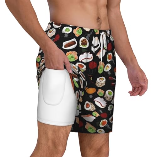Bañadores de playa de estilo japonés con estampado negro para vacaciones 3