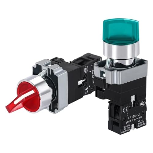 Interrupteur rotatif 22mm LED 24V haute précision avec mécanisme self-reset durable - 3