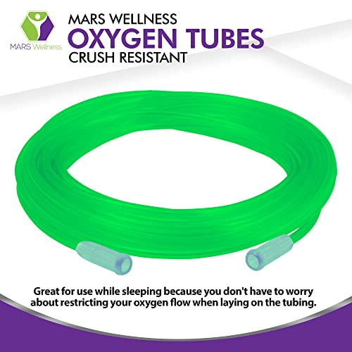 Mars Wellness Oxygen Tubing - Premium Green Crush Resistant Oxygen Tubes - 25 Foot - Pack Of 3 Tubes #TOP2