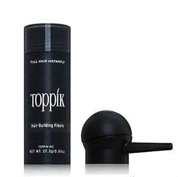 Toppik Combo of Hair Building Fibers Black (27.5g) with Spray Applicator