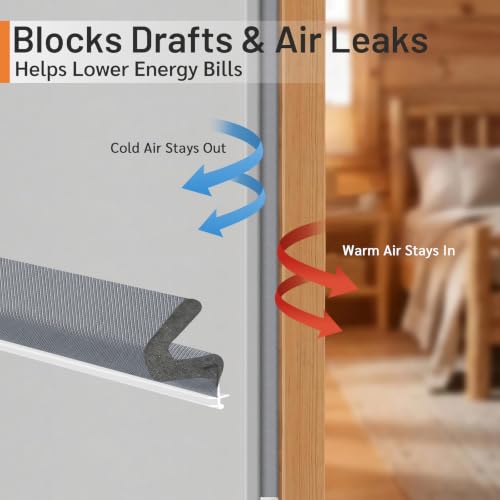 Image of 40FT Kerf V‑Shaped Weather Stripping Door Seal, Press‑in Seal for Pre‑Cut Slot Doors, Not Self‑Adhesive, Soundproof Draft Blocker for Exterior Front Doors, Fits Large Gaps, Easy DIY Install (Grey)