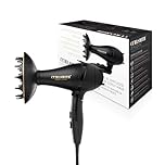 Curlsmith Defrizzion Travel Edition Dryer | Hair Dryer with XL Diffuser for Curly, Wavy & Coily Hair | Compact Foldable Travel Hairdryer with Dual Voltage | Hairdryer with Diffuser for Women