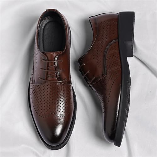 Men's Dress Shoes Formal Business Casual Oxford Shoes Non Slip Casual Work Derby Shoes for Men3