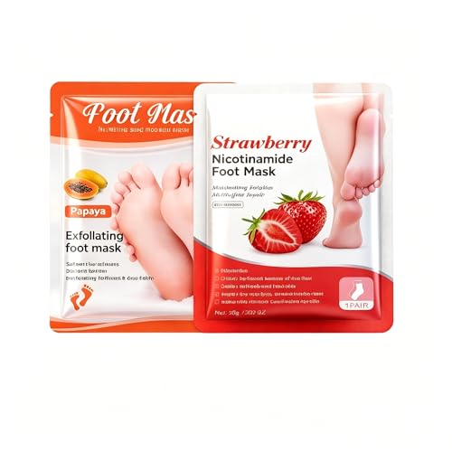 #VerdientProvisionen<br>FußMaske Erfrischende Peeling Socken Repariert Raue Fersen FüR TäGliche Anwendung EinheitsgrößE FüR Frauen Und MäNner Erdbeere Erdbeere