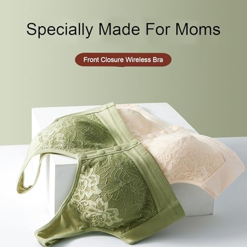Jenna Chic Bras Comfortable Front Button Wireless Shaping Bra Front Closure Bras for Older Women3