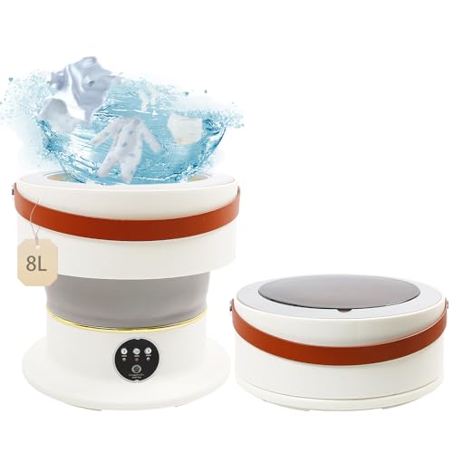 Portable Dryers for Laundry 10L Folding Mini Washer Washing Machine Mini Laundry Machine Ideal for Travel Cleaning Kit, Baby Clothes, Underwear Small Items or Apartment