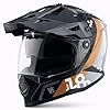 Vega VF 11 Dirt-X Aircraft Full Face Riding Helmet with Aerodynamic ABS Shell, Shock Absorbing Interior, Ventilated Comfort Fit, Racing -Inspired Design – Black Gold
