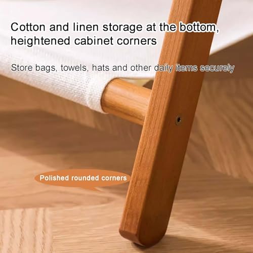 Porte-manteau pliable double pôle en bambou pour optimiser les petits espaces - 7