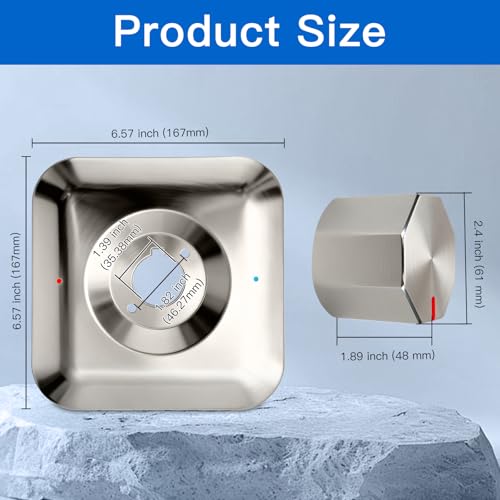 Juego de grifería para ducha y bañera en níquel cepillado para Moen T2471BN Genta LX Posi-Temp | Todo metal, compatible con válvulas Moen 2510, 2520, 2570, 2580 y 2590, juego de grifería para bañera y ducha con equilibrio de presión miniatura 2