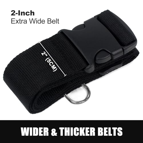 Image of Car Seat Belt Strap to Suitcase, Car Seat Travel Strap with Heavy Duty Metal Buckle, Fixing Baby Car Seat to Luggage, Safe Travel Solution for Transport (Black)