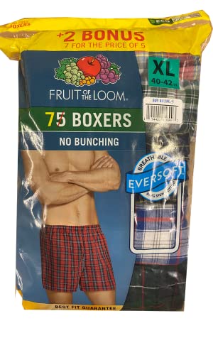 Fruit of the Loom 7 Pack Woven Tartan Boxers Assorted Plaid3