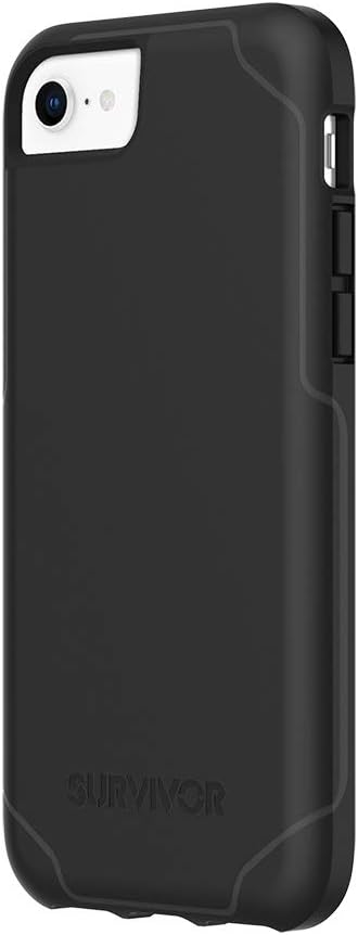 Griffin Technology Survivor Strong Case Compatible with iPhone SE(2020),iPhone 8,iPhone 7,iPhone 6s, iPhone 6 (Black) (GIP-043-BLK)