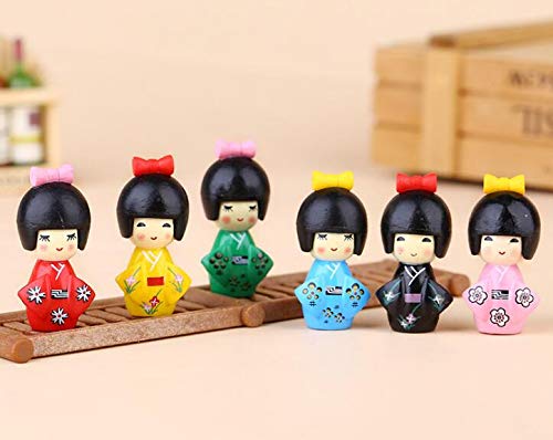 Lot de 6 figurines miniatures mignonnes de filles japonaises Kawaii pour décoration de la maison Cover