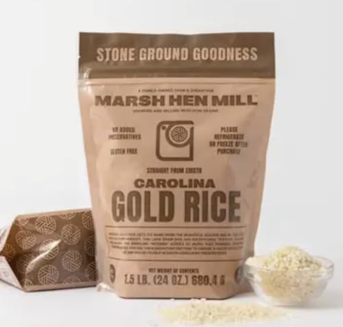 Marsh Hen Mill Gluten Free Carolina Gold Rice, Non-GMO, 1.5 lb (2...