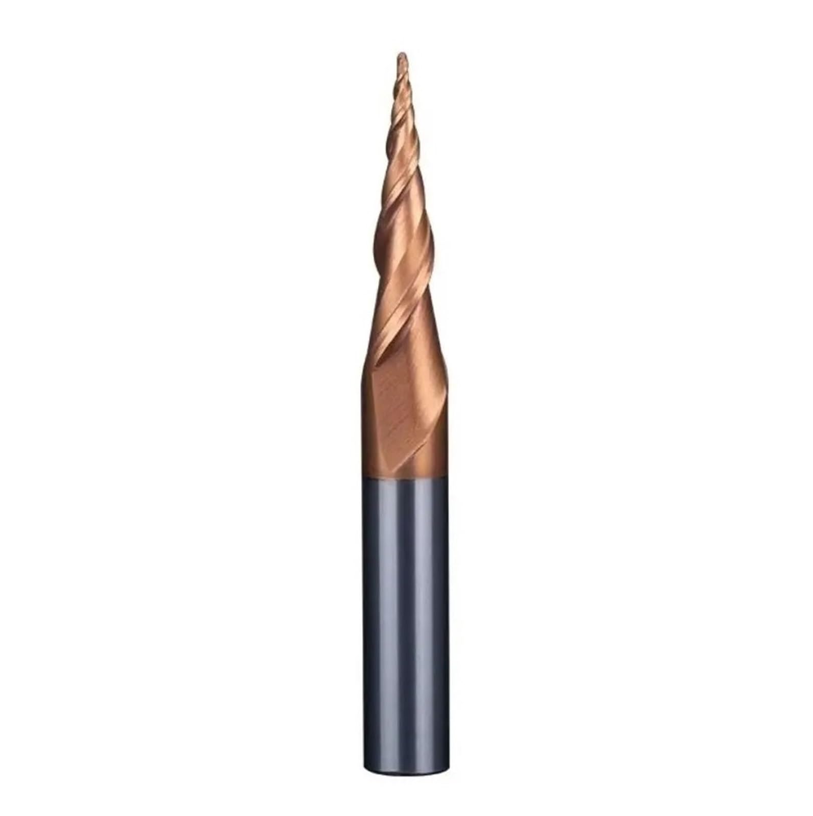 Tapered Spiral End Mill - 3.175/4/6mm Ball Nose Router Bits - Tungsten Carbide 2-Flute Milling Cutter for Metal(R0.25x20.5Cx4Dx50L)
