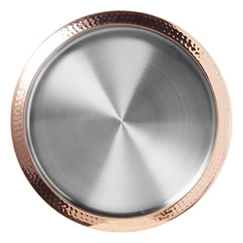 Oggi Round Tray Copper Rim 14" Cover