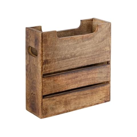 Mie Creations Wooden Magazine Holder Rack Cover