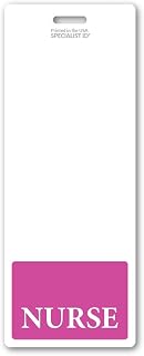 Oversized Nurse Badge Buddy Vertical - Extra Large Badge Buddies Role I’D Backer Card for Nurses - 2 1/8 X 5 1/2 - Wear with I’D Holder - USA Printed by Specialist ID (Hot Pink)