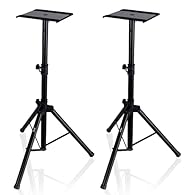 TRIPOD LEG DESIGN: Centre brace connects tripod legs for increased stability. The tripod speaker stands collapse easily to fit inside the bag for easy transportation. They can hold speakers of up to 40 kg firmly and steadily for a better sound effect...