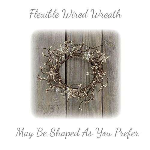 Loving Memories Silver Mini Wreath, Star Candle Ring thumb #3