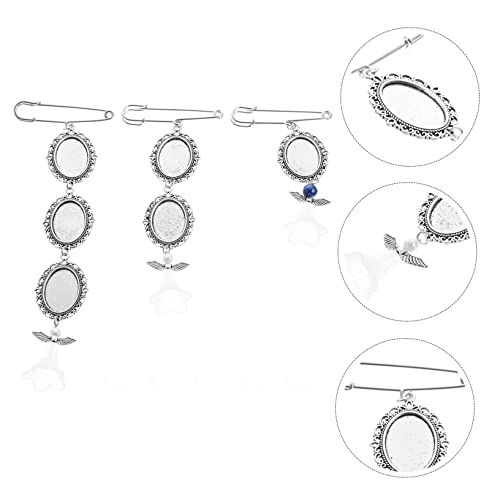 Abaodam 15 Peças Pingente Rendado Moldura Oval Buquê Pino Foto Charme Buquê De Casamento Imagem Char