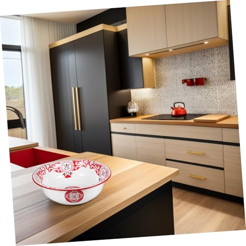 Tazón esmaltado vintage grande para cocina 36 cm miniatura 5