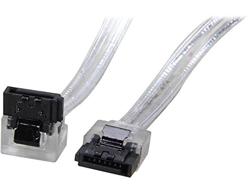 Cable de datos SATA III 18" con conector en L ángulo 90 a 180 grados