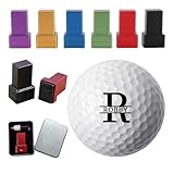 Jonzin Personalized Golf Ball Stamp Kit - Custom Golf Ball Stamper, Durable Waterproof Engraver - Golf Gifts For Men, Dad, Husband (Golfer Present) (Style 1)