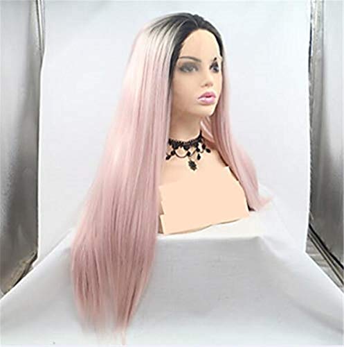 Perruque avant de lacet cheveux raides solution volume plat sans effort - 4