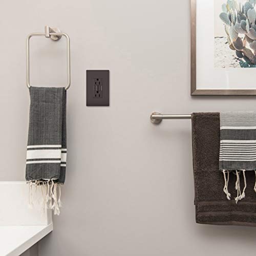 Legrand Radiant Screwless Wall Plates For Decorator Rocker Outlets, 1-Gang, Brown, Rwp26 #TOP5