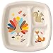 Multicolor Happy Turkey Day Divided Paper Plates (Pack Of 8) - 9' | Fun & Disposable Tableware, Perfect for Thanksgiving Family Gatherings, & Kids Table