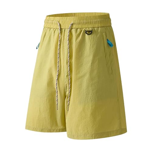 Mens Quick Drying Beach Shorts Thin Drawstring Casual Sports Large