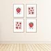Big Dot of Happiness Berry Sweet Strawberry - Unframed Fruit Kitchen Linen Paper Wall Art - Set of 4 - Artisms - 8 x 10 inches