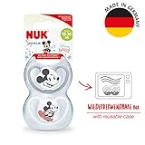 NUK Space Baby Dummy | 18-36 Months | Soothers with Extra Ventilation | BPA-Free Silicone | Mickey Mouse | 2 Count - Image 4