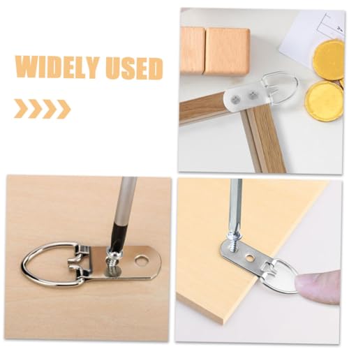 Image of Picture Hanging Hooks,Wall Image Hook,Pcs Heavy Duty D-Ring Picture Hangers Iron Artwork Hangers D-Hook Frame for Wall Decor Mounting Hardware