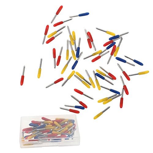 HAPINARY Set of 50pcs Cutting Machine Replacement Cutters 30° 45° 60° Engraving Machine Cutters for Vinyl Fabric Leather