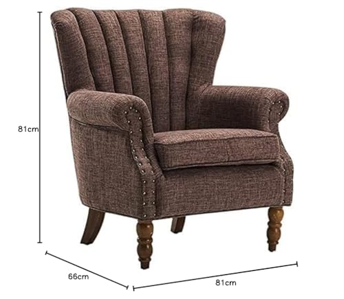 Image of Modern Armchair Single Sofa Chair for Small Apartments, Living Room or Bedroom Chair (Set of 2 Chairs) (Set of 2 Brown)