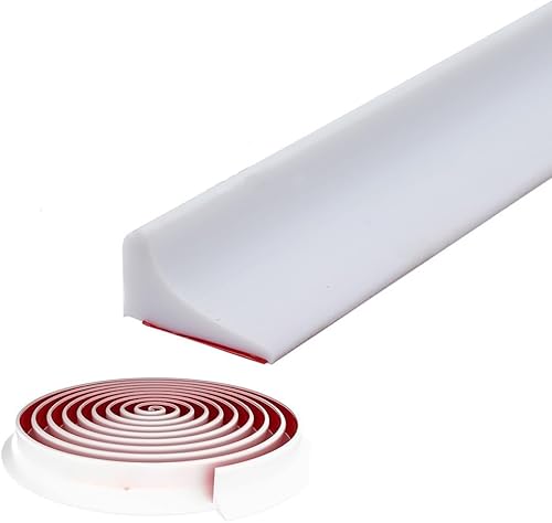 Presa de agua para umbral de ducha, barrera impermeable de silicona autoadhesiva, barrera impermeable para baño y cocina, ducha, protección para