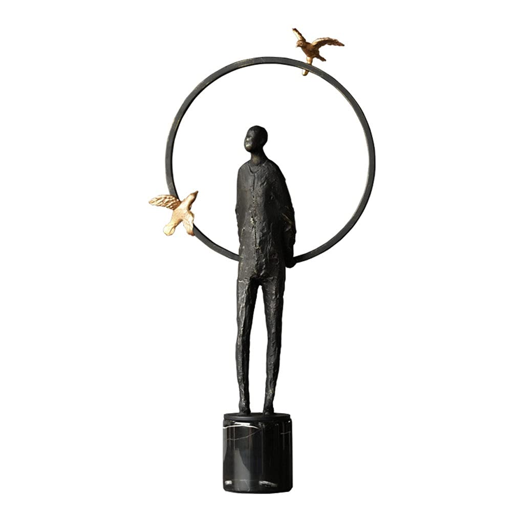 Decoración de escritorio Escultura de hierro fundido personaje de escritorio decoración creativa arte sala de estar decoración oficina decoración de escritorio regalo Soporte Escritorio Oficina Decora