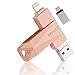 Produktbild USB Stick 32GB für iPhone Externer Speicher Speichererweiterung USB 3.0 Flash Drive Kompatibel für Apple iOS iPhone iPod iPad Handy OTG USB C Andriod Computer Mac Laptop PC ZHAKE Rosa