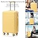 Luccalily 28 Inch ABS Hard Shell Checked Luggage – Scratch Resistant Surface, 4 Quiet Multi-Directional Spinner Wheels, Durable Travel Suitcase with Combination Lock, Yellow