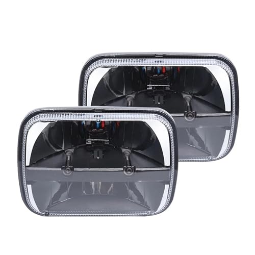 Phares LED 5x7 pouces pour Jeep Wrangler et Cherokee XJ YJ, feux de route et croisement (2pcs)